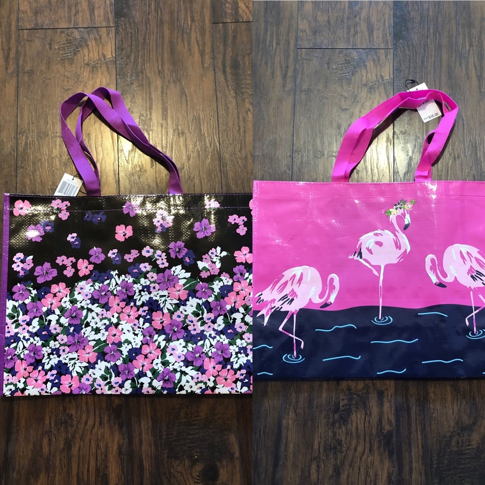 Vera Bradley Flamingo & Flower Garden Market Tote